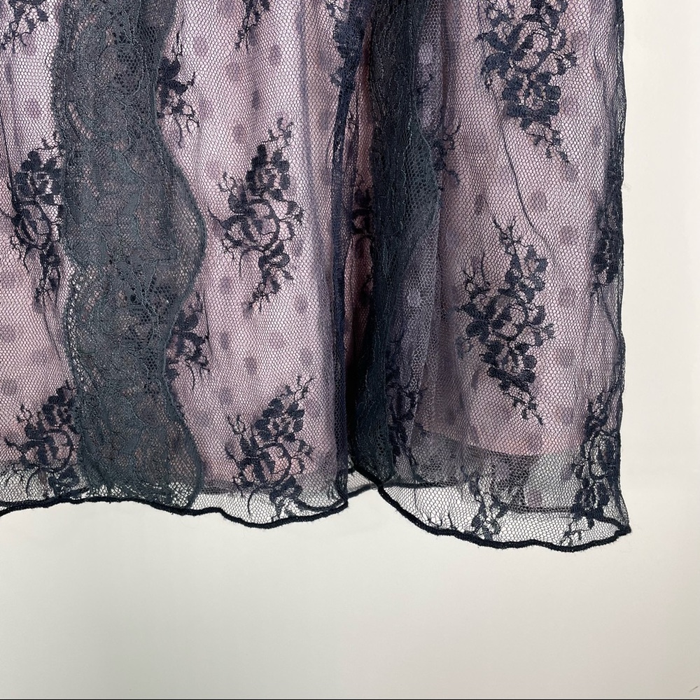 American Eagle Pink Black Lace Mini Skirt - Picture 6 of 6